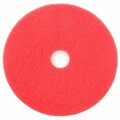 Global Industrial 18in Buffing Pad, Red, 5PK 641290RD